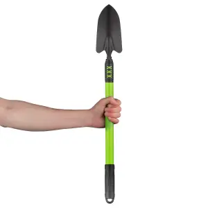 Hardys Telescopic Garden Trowel - Long Handled, Rubberised Ergonomic Grip, Simple Twist Extend Action, Steel Alloy - 66cm / 94cm