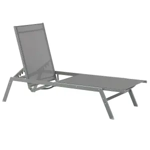 Sun Lounger Metal Grey VERNAZZA