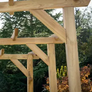 Forest Garden Hanbury flat top European softwood Arch (H) 213.5cm x (W) 209cm