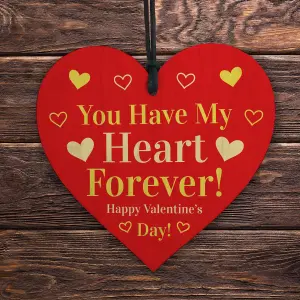 Red Ocean You Have My Heart Valentines Gifts Boyfriend Husband Wife Girlfriend Love Plaque