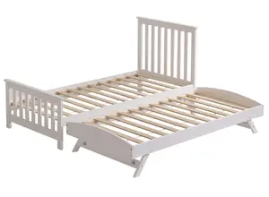 3ft Oxford Bed (White) with Trundle Set