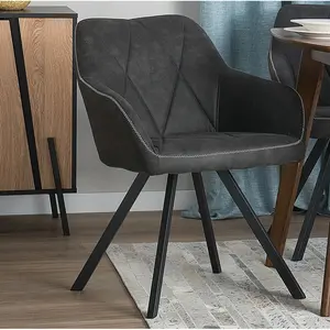 Ebeling Upholstered Dining Chair (Set of 2) Grey