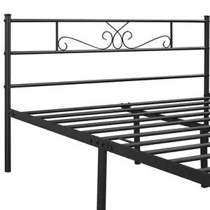 Metal Bed Frame with Headboard/Under-Bed Storage Pink / King (5')