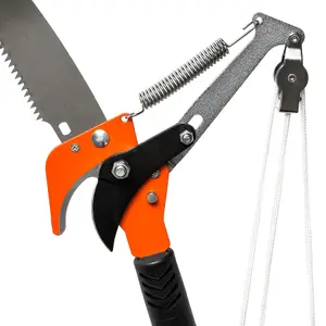 Shears - telescopic pruners with cable and saw function - green