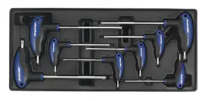 Sealey T-Handle TRX-Star Key Set With Tool Tray 8 Pieces Blue/Black TBT05