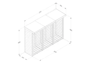 Large Wooden Overlap Log Store