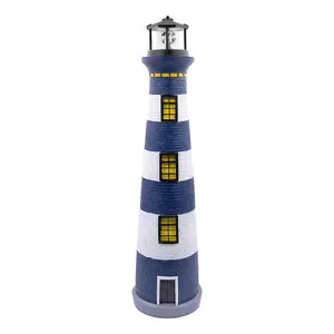 GardenKraft 13630 75cm Lighthouse With Solar Powered Rotating Light