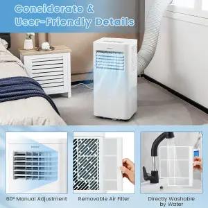 Costway 4-in-1 Portable Air Conditioner 9000 BTU Air Cooling Fan Dehumidifier AC Unit