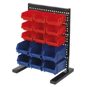 Sealey 15 Bin Bench Mounting Storage System With Composite Back Panel TPS1569