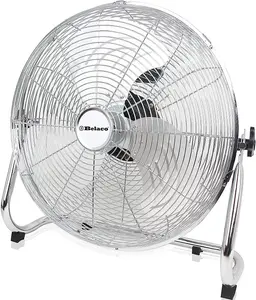 Belaco 18" Chrome Metal Floor Fan - High Velocity