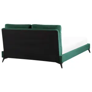 Velvet EU Double Size Bed Green MELLE