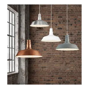 Luminosa Will Modern Dome Pendant Ceiling Light White - UK Stock