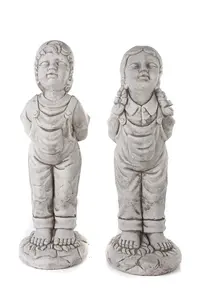 Large Boy and Girl 'Young Love' Garden Ornament