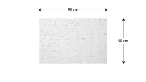 ALLboards Magnetic Boards MetalBoard WHITE BRICK, WHITE BRICK WALL 90x60cm a Magnetic Metal Poster for all types of magnets