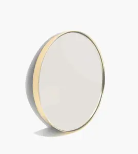 Studio Round Wood Accent Wall Mirror/Vanity Mirror/Bathroom Mirror, Gold, 80.5 dia cm