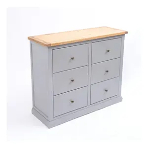 Rocca 6 Drawer Chest of Drawers Brass Knob