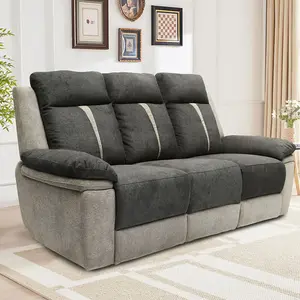 Comfy Living Fabric Manual Recliner 3 Seater Sofa