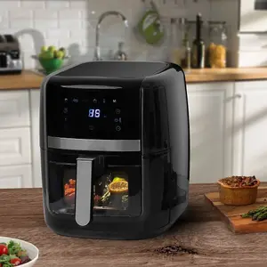 Daewoo Family Size 8L Digital Air Fryer with Viewing Window & Divider for 2x 4L Dual Cooking