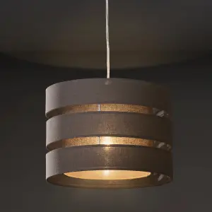 Trio Dark grey Pendant Light shade (D)35cm