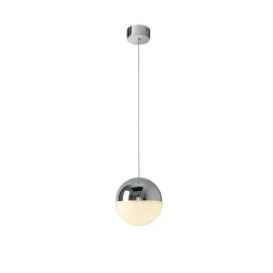 Luminosa Sphere Integrated LED Globe Ceiling Pendant Chrome