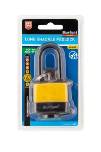 Blue Spot Tools - 40mm Long Shackle Weather Resistant Padlock