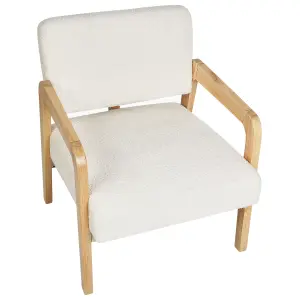 Beliani Retro Armchair HJO Boucle Off-White