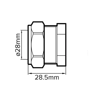 Plumbsure Brass Compression Stop end (Dia)28mm