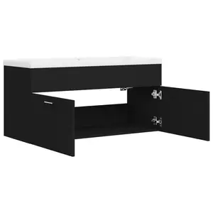 Yamna 1000mm Single Bathroom Vanity with Integrated Ceramic Basin Black