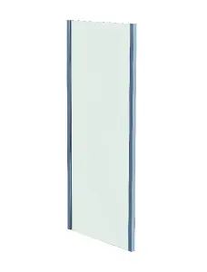 GoodHome Naya Framed Silver Chrome effect Clear No design Fixed Shower panel (H)195cm (W)90cm