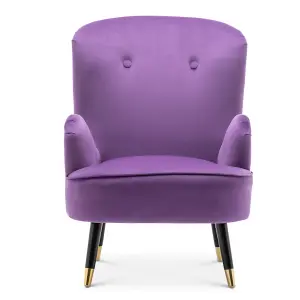 Velvet Purple Mia Accent Chair