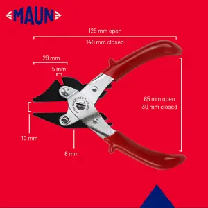 Maun Side Cutter Parallel Plier For Hard Wire Comfort Grips 140 mm