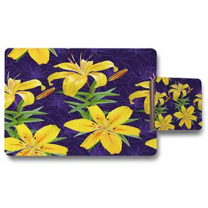 Yellow lily flowers (Placemat & Coaster Set) / Default Title