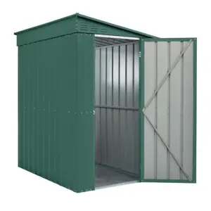 4 x 6 Pent Metal Garden Shed - Heritage Green (4ft x 6ft / 4' x 6' / 1.2m x 1.8m)