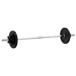 Barbell with Plates 90 kg Cast Iron