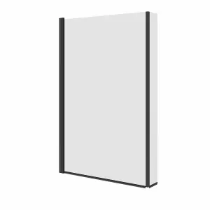 Rinse 810x1400mm Pivot Double Panel Over Bath Shower Screen Door 6mm Easy Clean Glass Shelves Door Panel Black