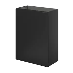 GoodHome Imandra Matt Black Single Wall-mounted Bathroom Cloakroom unit (H) 550mm (W) 440mm