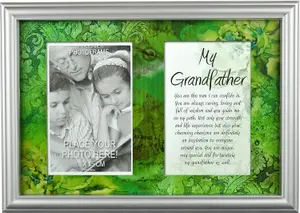 Personal Photo Frame With Stand Memory Picture Print Poem Wall Hanging Message My Grandfather