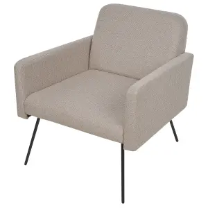 Beliani Retro Armchair NARKEN Fabric Beige