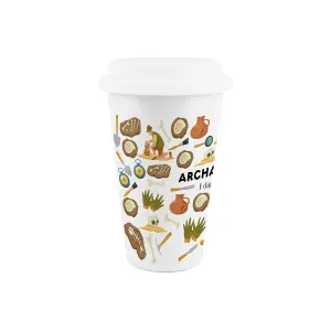 Archaeologist Ceramic Travel Mug - Comical Novelty Gifts for Archaeology Fans - Double-Walled Insulated Drinks Cup Present