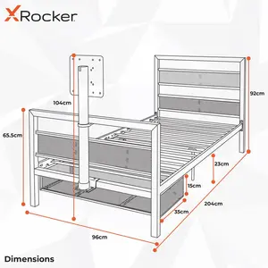 Basecamp Bed Frames by X Rocker Black