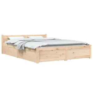 Berkfield Bed Frame with Drawers 150x200 cm 5FT King Size