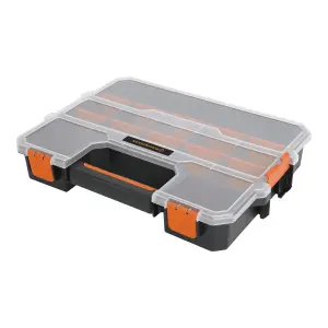 Magnusson Orange & transparent Compartment organiser case with 17 compartments