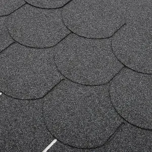 18Pcs Grey Mosaic Asphalt Shingles Bitumen Roofing L 1m x W 333mm x T 2.7mm