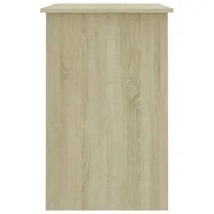 Berkfield Desk Sonoma Oak 100x50x76 cm Engineered Wood