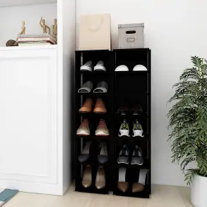 Berkfield Shoe Cabinets 2 pcs Black 27.5x27x102 cm