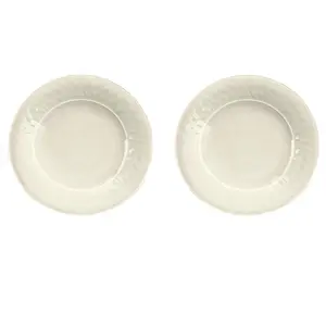 Purely Home Crackle Cream Melamine Side Plates - Set of 2