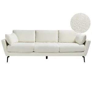 4 Seater Boucle Sofa White NENOLA