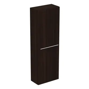 Ideal Standard i.life S Tall Matt Coffee brown Oak effect Single Wall-mounted Bathroom Cabinet (H)120cm (W)40cm