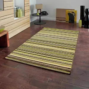 Choco Lime Lines Rug - Stylish Texas Design for Modern Interiors