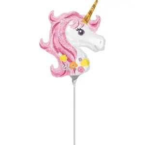 Amscan Magical Unicorn Foil Balloon White/Pink (One Size)